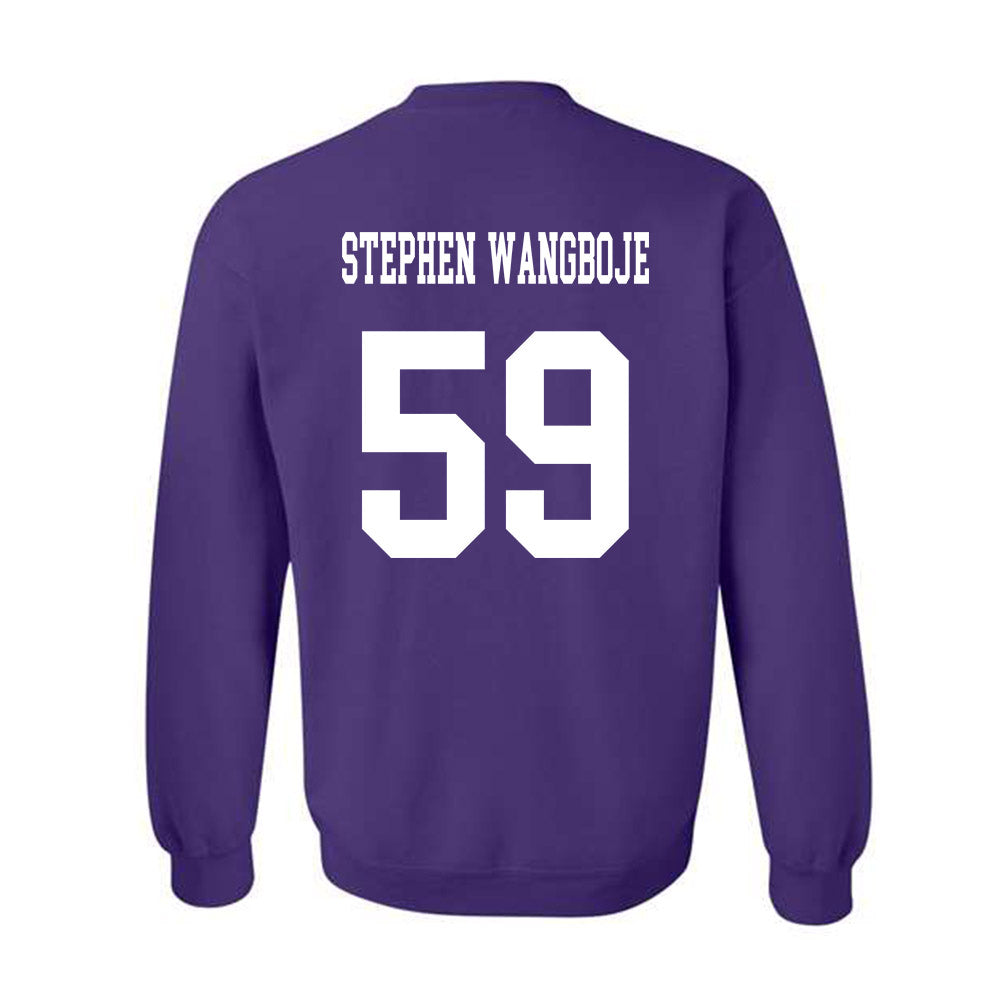 Northwestern - NCAA Football : Glory Stephen-Wangboje - Sports Shersey Crewneck Sweatshirt-1