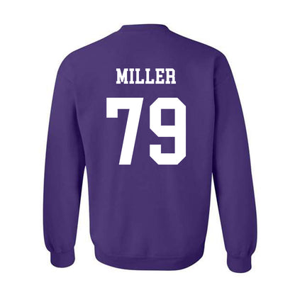Northwestern - NCAA Football : Jacob Miller - Sports Shersey Crewneck Sweatshirt-1