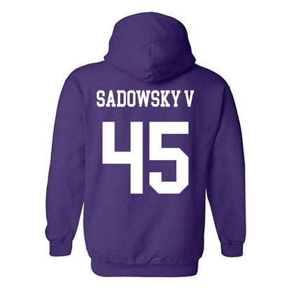 Northwestern - NCAA Football : Jack Sadowsky V - Sports Shersey Hooded Sweatshirt-1