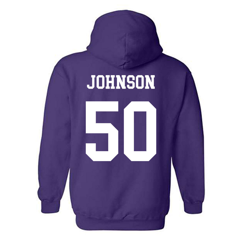Northwestern - NCAA Football : Qayvier Johnson - Sports Shersey Hooded Sweatshirt-1