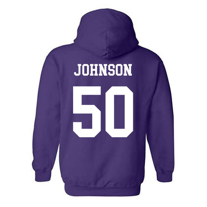 Northwestern - NCAA Football : Qayvier Johnson - Sports Shersey Hooded Sweatshirt-1