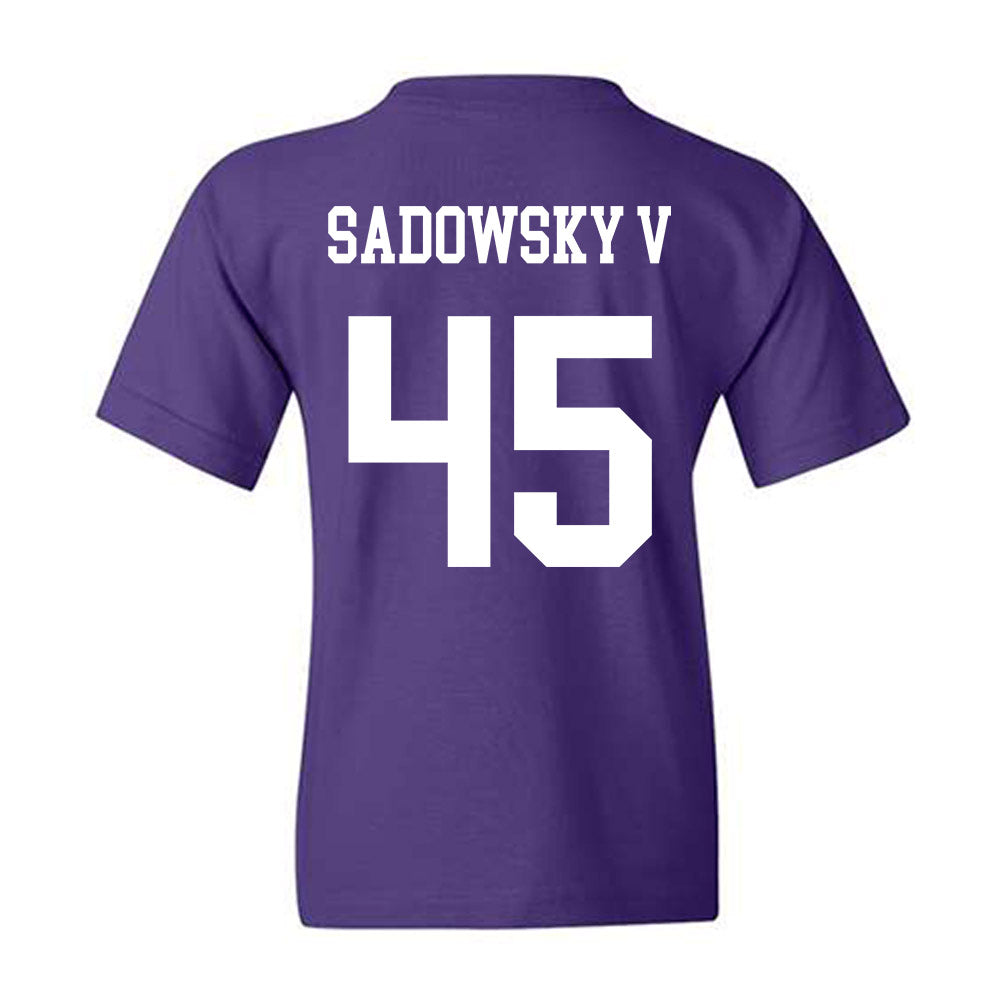 Northwestern - NCAA Football : Jack Sadowsky V - Sports Shersey Youth T-Shirt-1