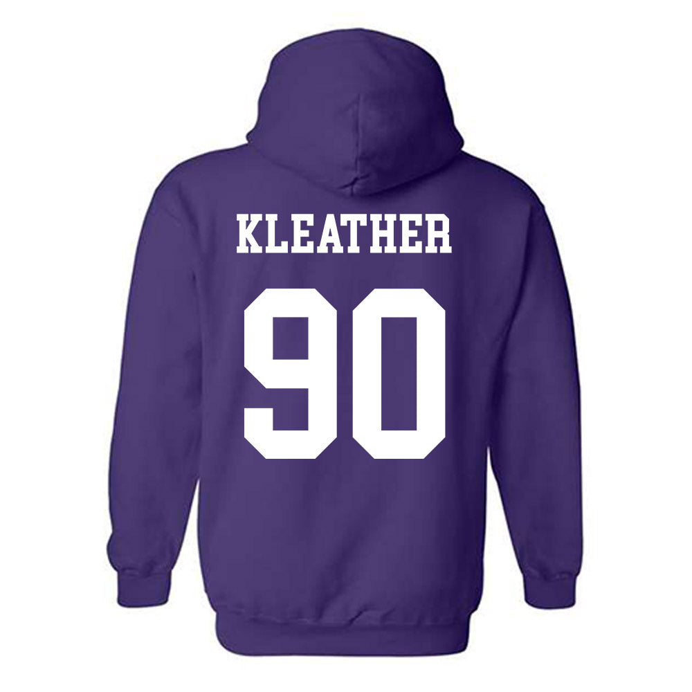 Northwestern - NCAA Football : Jackson Kleather - Sports Shersey Hooded Sweatshirt-1