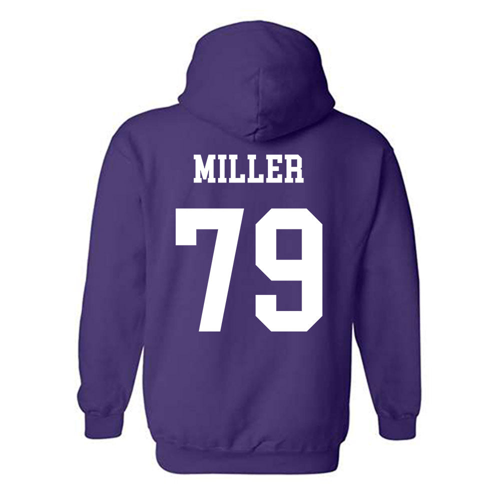 Northwestern - NCAA Football : Jacob Miller - Sports Shersey Hooded Sweatshirt-1