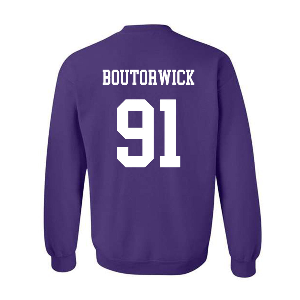 Northwestern - NCAA Football : Evan Boutorwick - Sports Shersey Crewneck Sweatshirt-1
