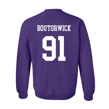 Northwestern - NCAA Football : Evan Boutorwick - Sports Shersey Crewneck Sweatshirt-1