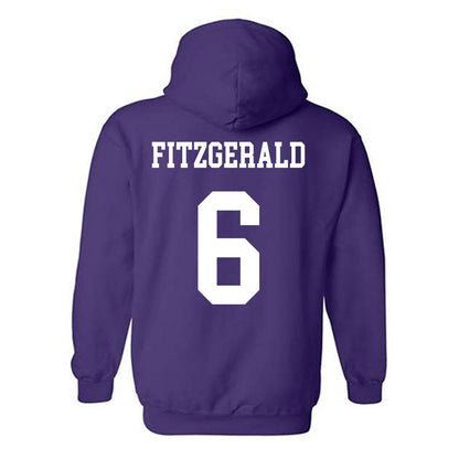 Northwestern - NCAA Football : Robert Fitzgerald - Sports Shersey Hooded Sweatshirt