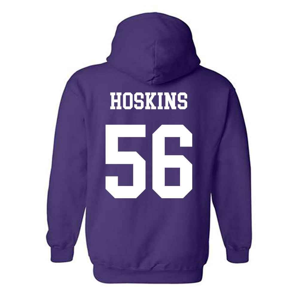 Northwestern - NCAA Football : Tre Hoskins - Sports Shersey Hooded Sweatshirt-1