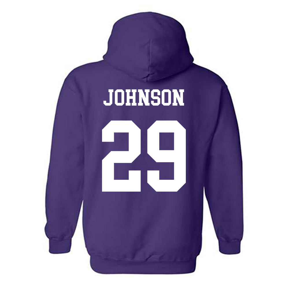 Northwestern - NCAA Football : Qayvier Johnson - Sports Shersey Hooded Sweatshirt-1