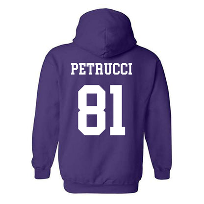 Northwestern - NCAA Football : Christopher Petrucci - Sports Shersey Hooded Sweatshirt-1