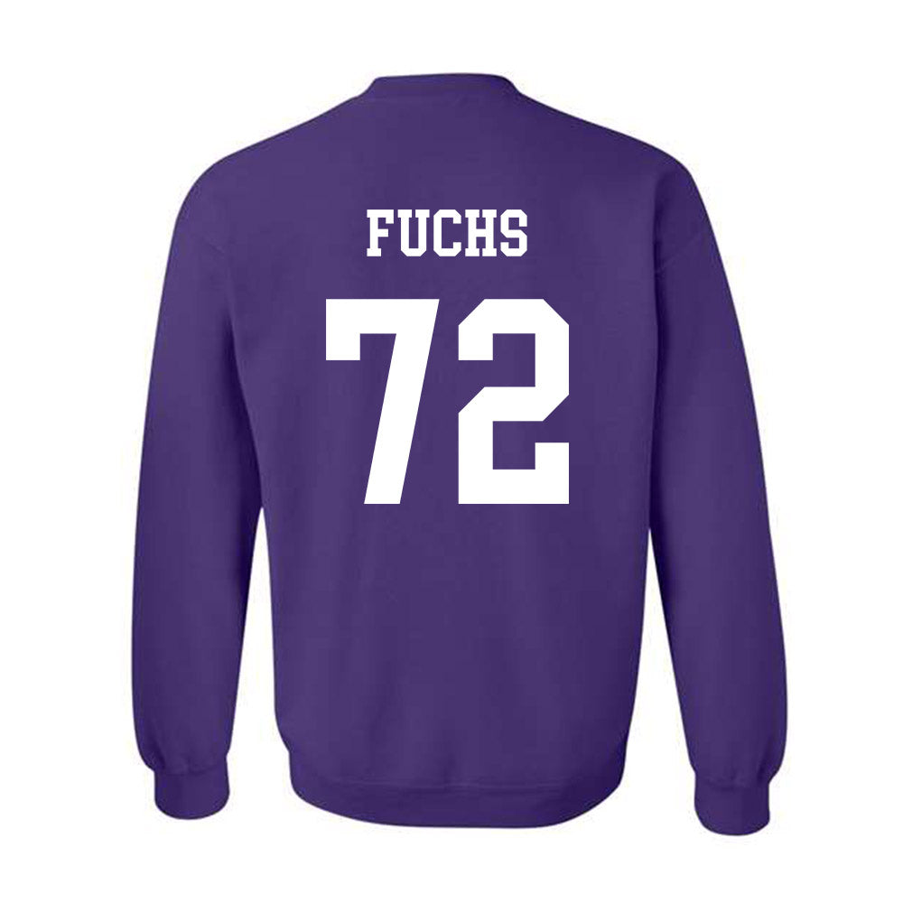 Northwestern - NCAA Football : Jack Fuchs - Sports Shersey Crewneck Sweatshirt-1