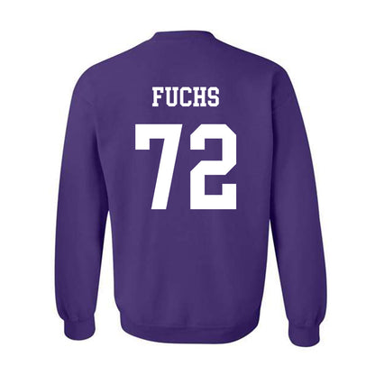 Northwestern - NCAA Football : Jack Fuchs - Sports Shersey Crewneck Sweatshirt-1