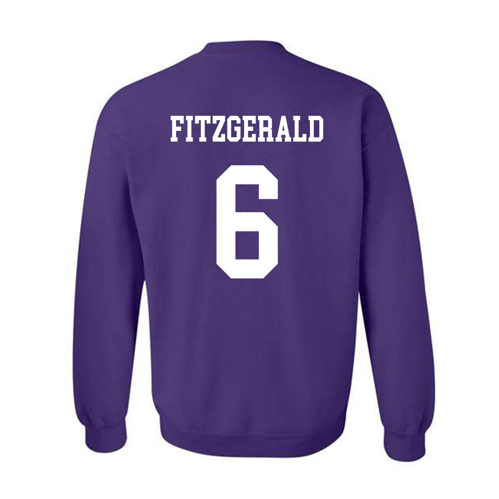 Northwestern - NCAA Football : Robert Fitzgerald - Sports Shersey Crewneck Sweatshirt