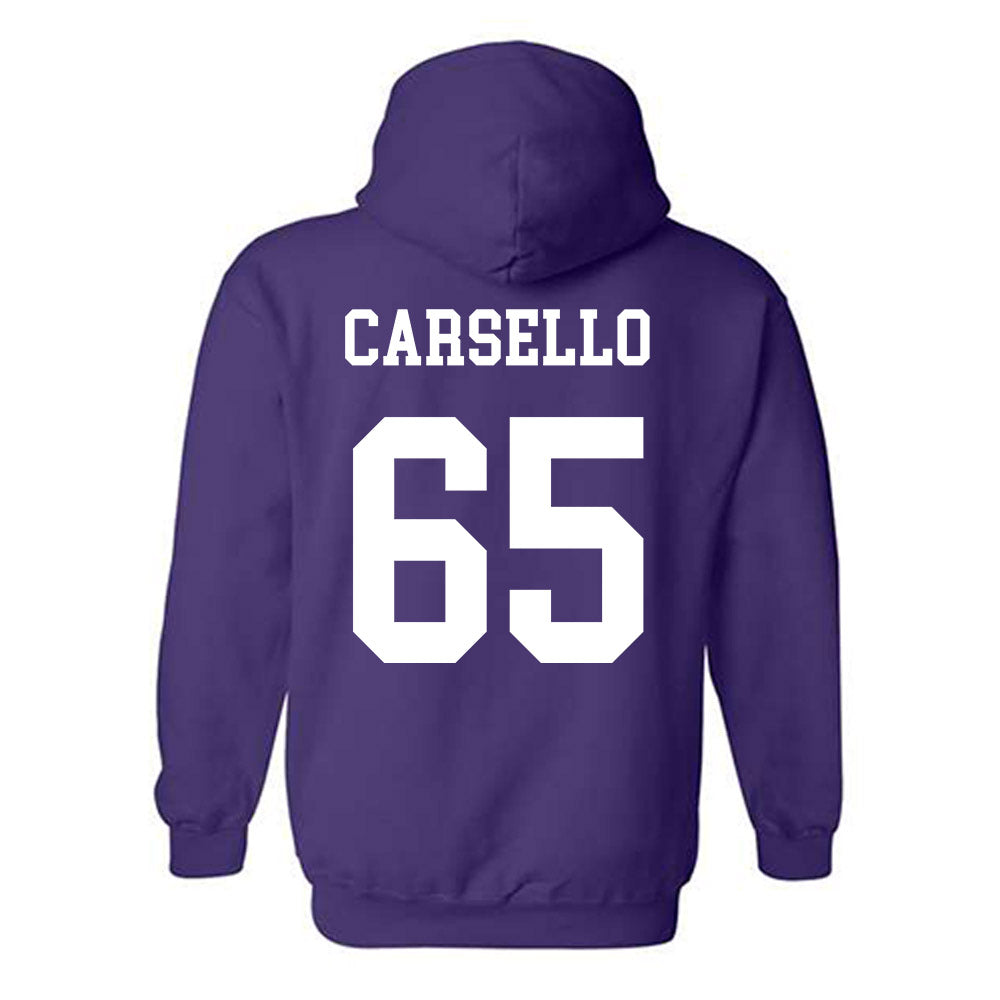 Northwestern - NCAA Football : Jackson Carsello - Sports Shersey Hooded Sweatshirt-1