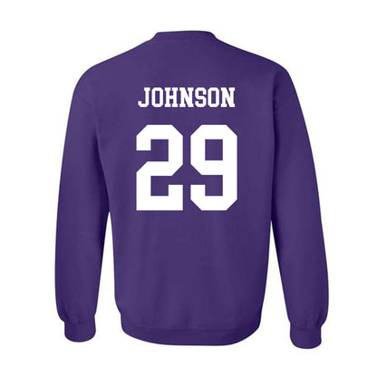 Northwestern - NCAA Football : Qayvier Johnson - Sports Shersey Crewneck Sweatshirt-1