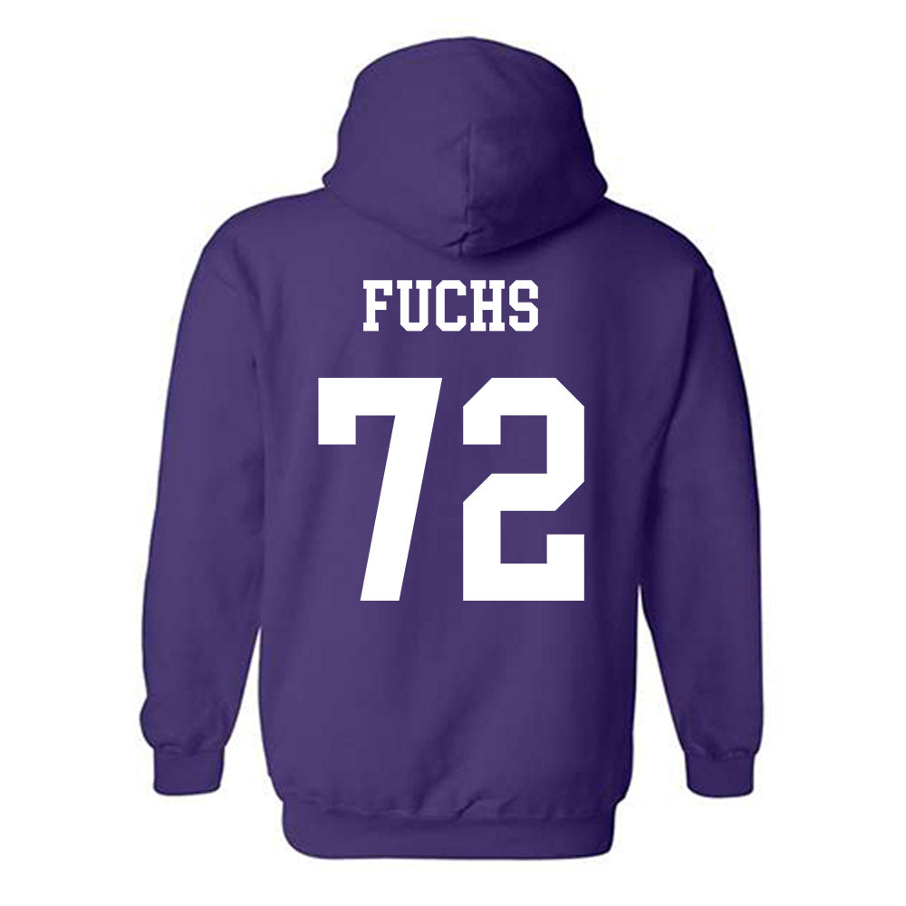 Northwestern - NCAA Football : Jack Fuchs - Sports Shersey Hooded Sweatshirt-1