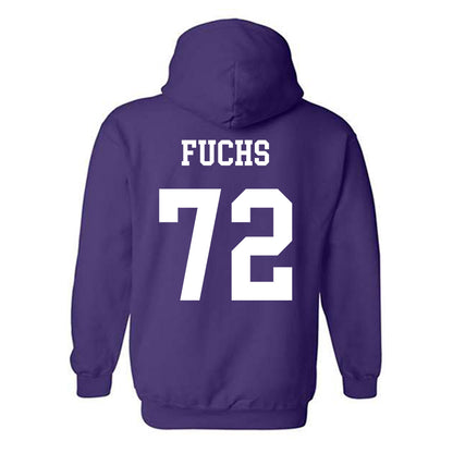 Northwestern - NCAA Football : Jack Fuchs - Sports Shersey Hooded Sweatshirt-1
