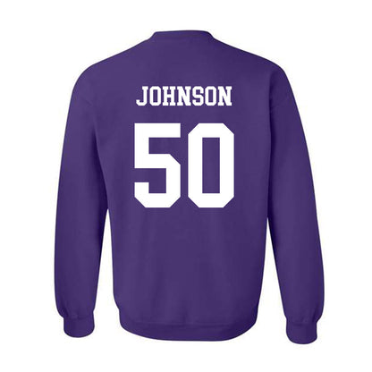 Northwestern - NCAA Football : Qayvier Johnson - Sports Shersey Crewneck Sweatshirt-1