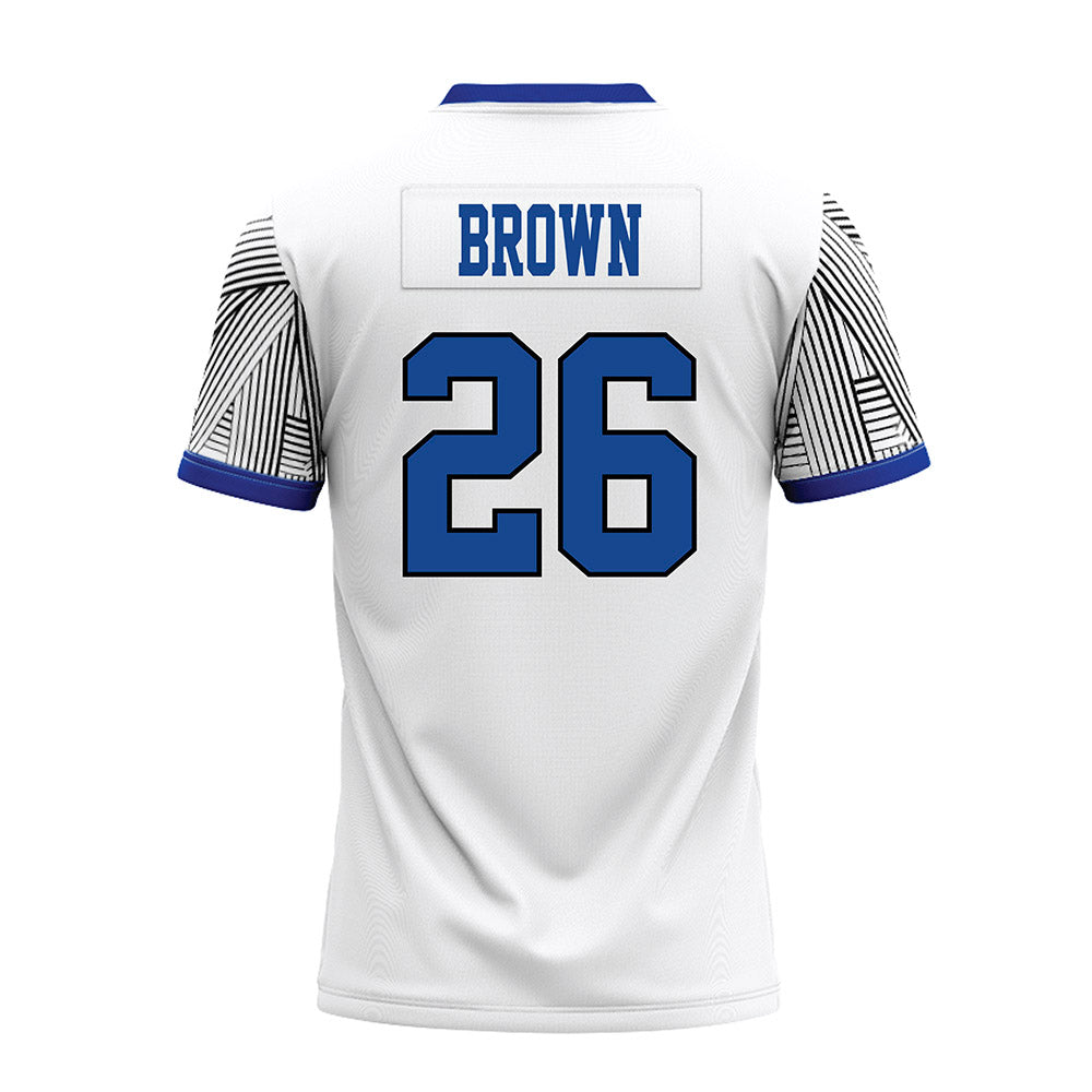 CNU - NCAA Football : Zaliak Brown - White Premium Football Jersey-1