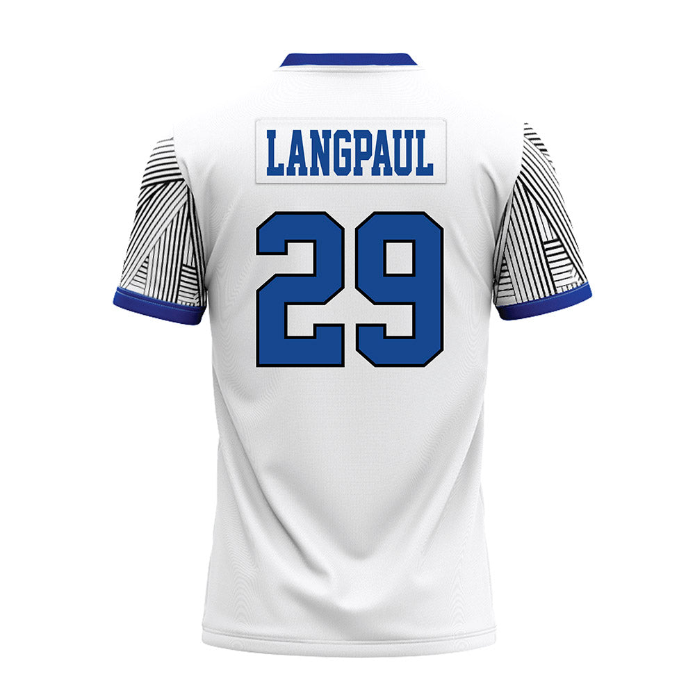 CNU - NCAA Football : Chase Langpaul - White Premium Football Jersey-1