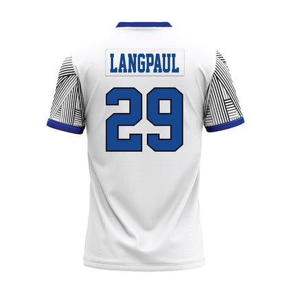CNU - NCAA Football : Chase Langpaul - White Premium Football Jersey-1