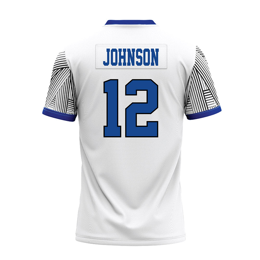 CNU - NCAA Football : Tahir Johnson - White Premium Football Jersey-1