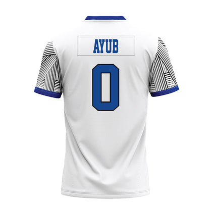 CNU - NCAA Football : Shahmir Ayub - White Premium Football Jersey-1