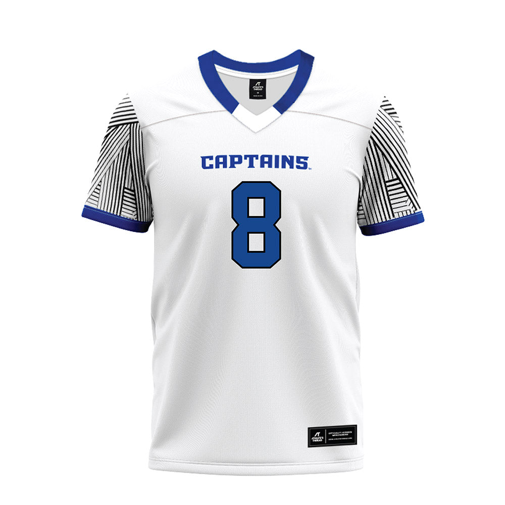 CNU - NCAA Football : Isaak Mihalap - White Premium Football Jersey-0