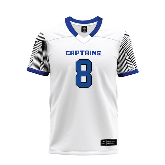 CNU - NCAA Football : Isaak Mihalap - White Premium Football Jersey-0
