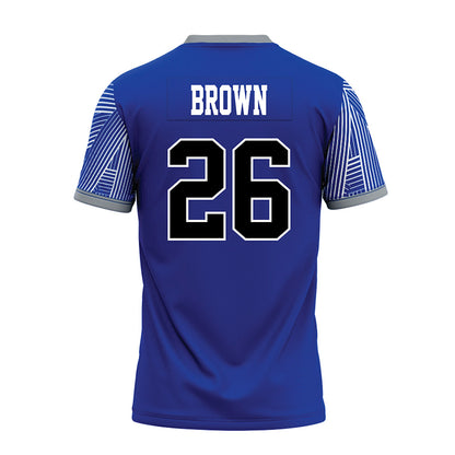 CNU - NCAA Football : Zaliak Brown - Blue Premium Football Jersey-1
