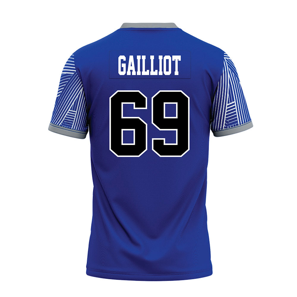 CNU - NCAA Football : Jackson Gailliot - Blue Premium Football Jersey-1