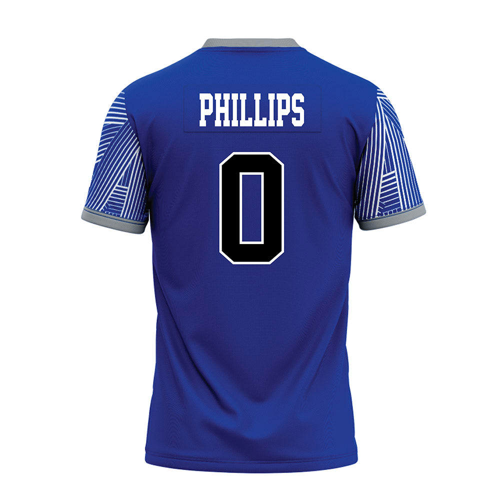 CNU - NCAA Football : Thomas Phillips - Blue Premium Football Jersey-1