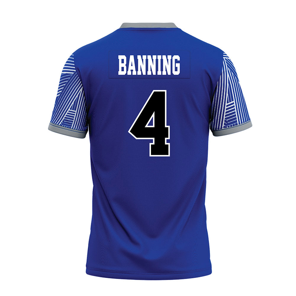 CNU - NCAA Football : Bryce Banning - Blue Premium Football Jersey-1