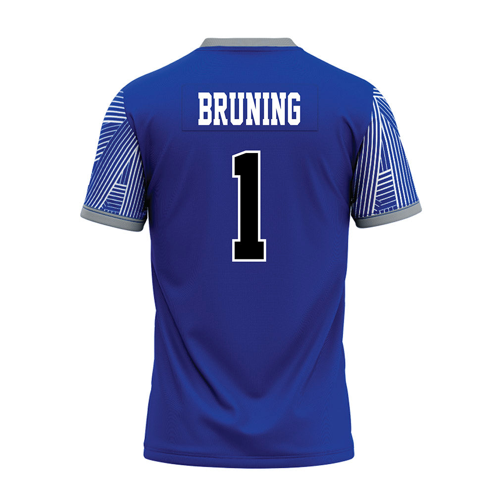 CNU - NCAA Football : Masi Bruning - Blue Premium Football Jersey-1