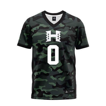 Hawaii - NCAA Football : Jeremiah Hughes - Premium Football Jersey-0