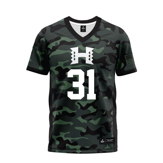 Hawaii - NCAA Football : Tryton Keli'ikipi - Premium Football Jersey