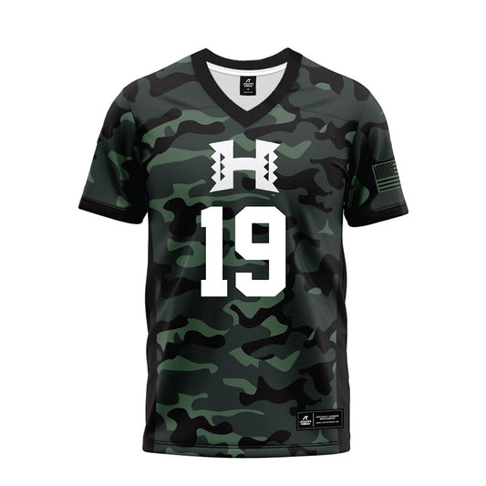 Hawaii - NCAA Football : Breez Moore - Premium Football Jersey-0