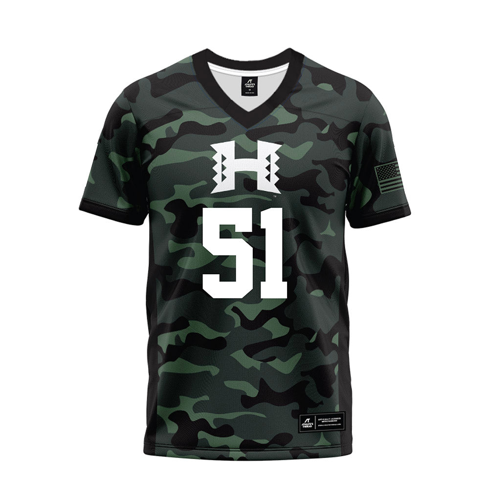 Hawaii - NCAA Football : Eric Mcfall - Premium Football Jersey-0