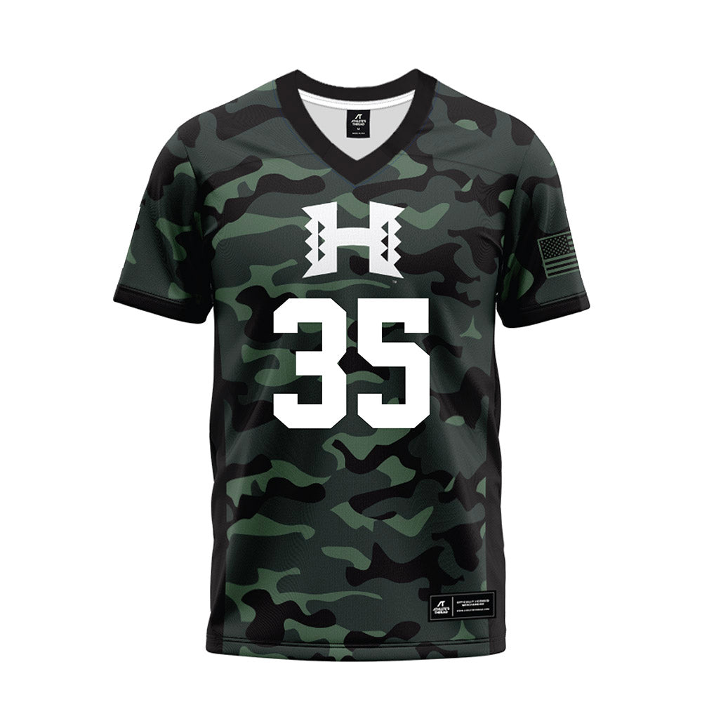 Hawaii - NCAA Football : Junior Fiaui - Premium Football Jersey