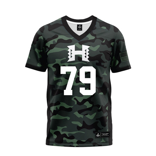 Hawaii - NCAA Football : Lipe Moala - Premium Football Jersey-0