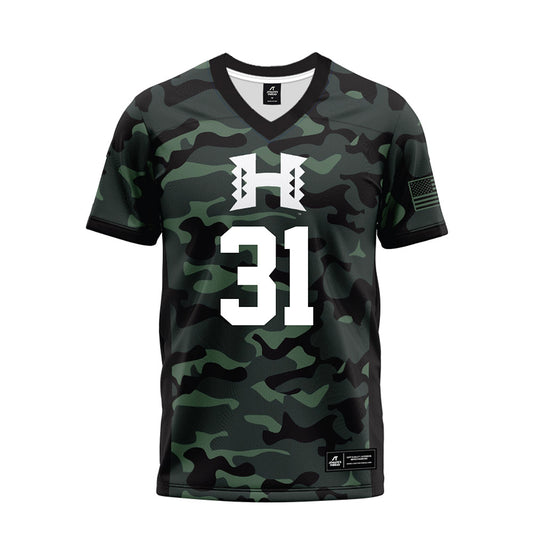Hawaii - NCAA Football : Tryton Keliikipi - Premium Football Jersey-0
