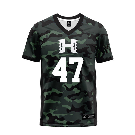 Hawaii - NCAA Football : Kingston Costales - Premium Football Jersey-0