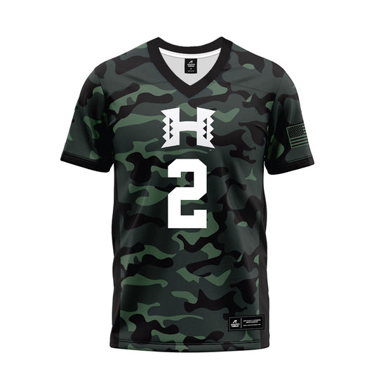 Hawaii - NCAA Football : Kona Moore - Premium Football Jersey-0