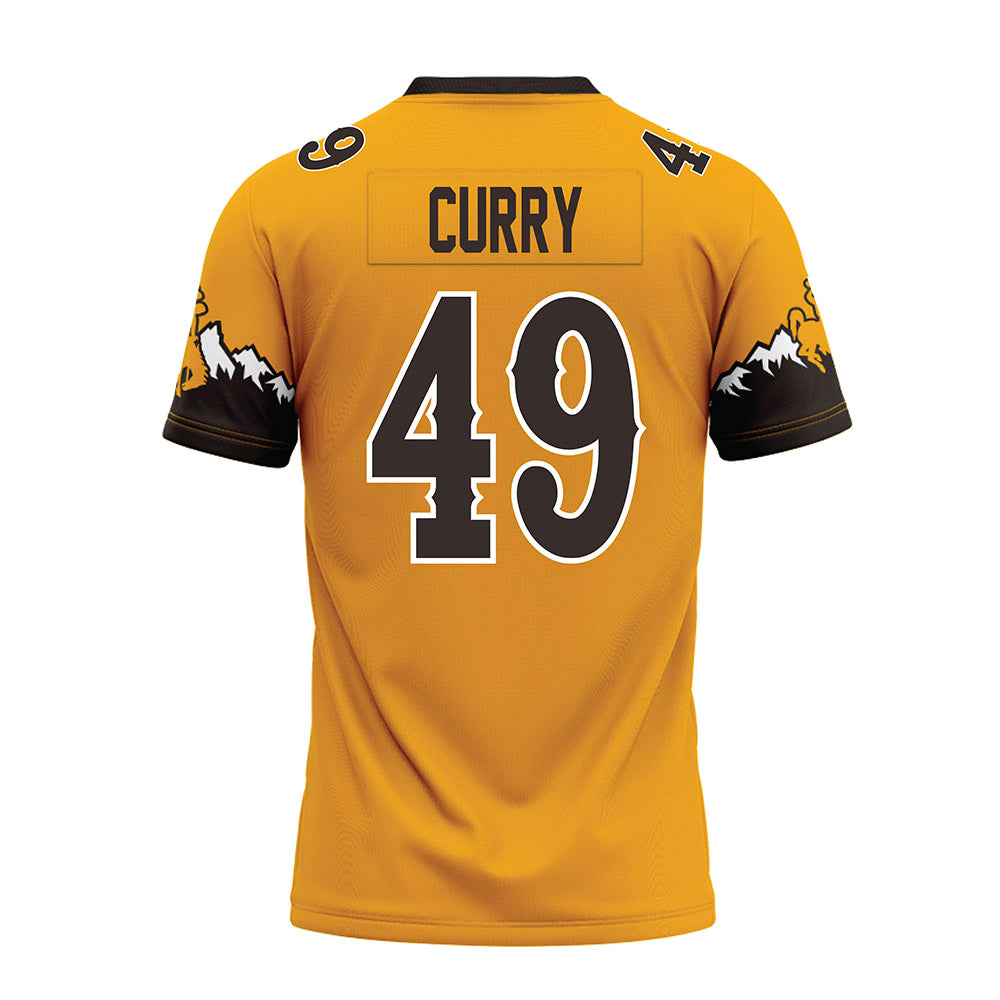 Wyoming - NCAA Football : Nathan Curry - Gold Premium Football Jersey-1