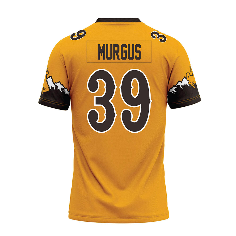 Wyoming - NCAA Football : Eltoum Murgus - Gold Premium Football Jersey-1