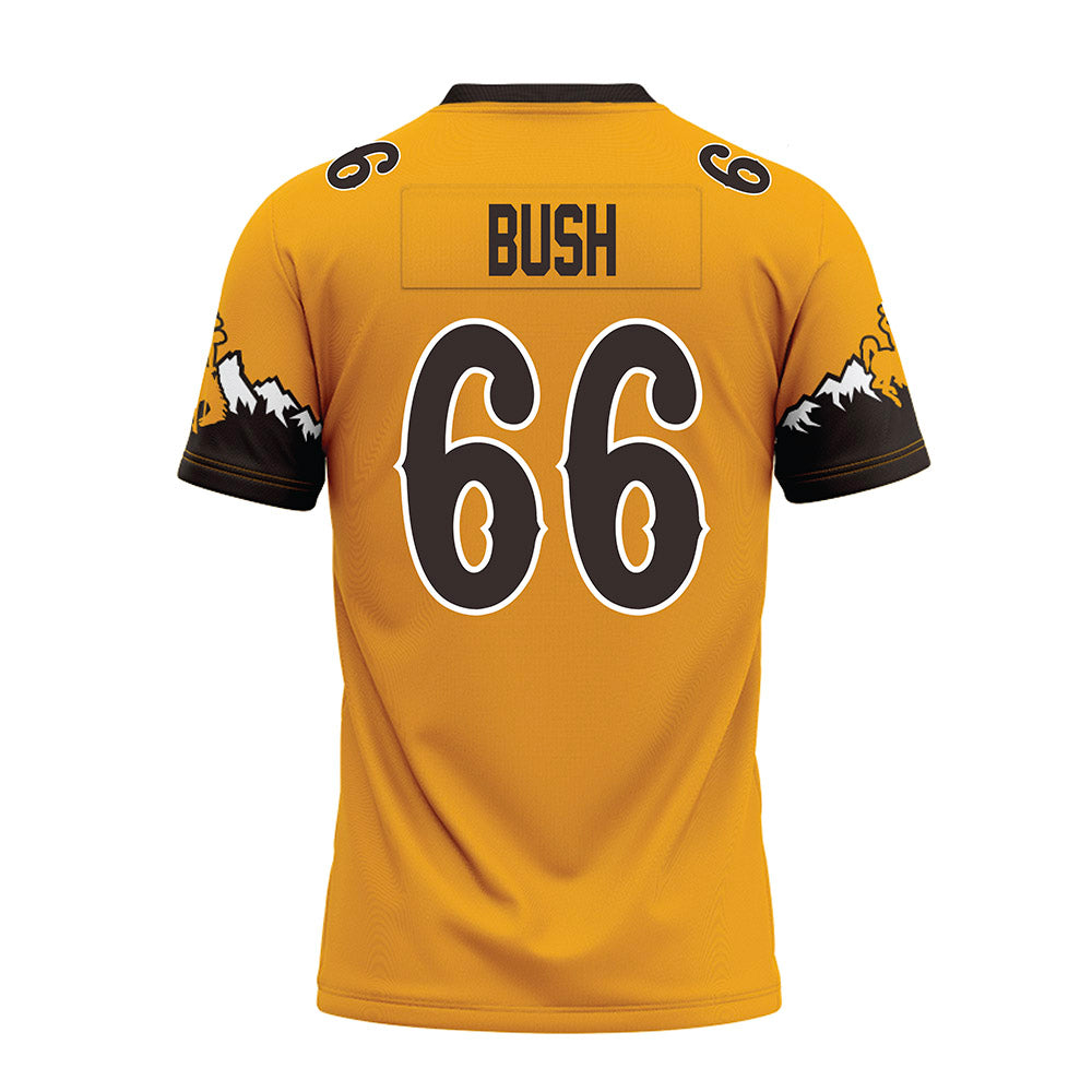 Wyoming - NCAA Football : Johnathan Bush - Gold Premium Football Jersey-1