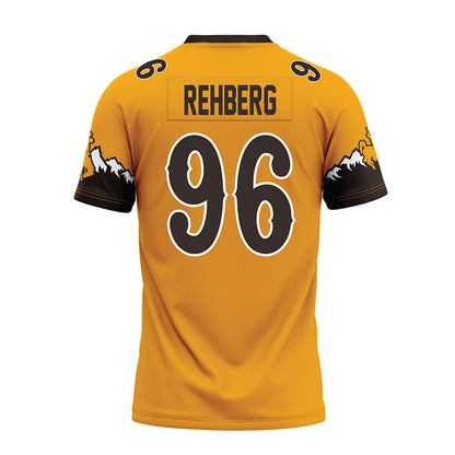 Wyoming - NCAA Football : Henry Rehberg - Gold Premium Football Jersey-1