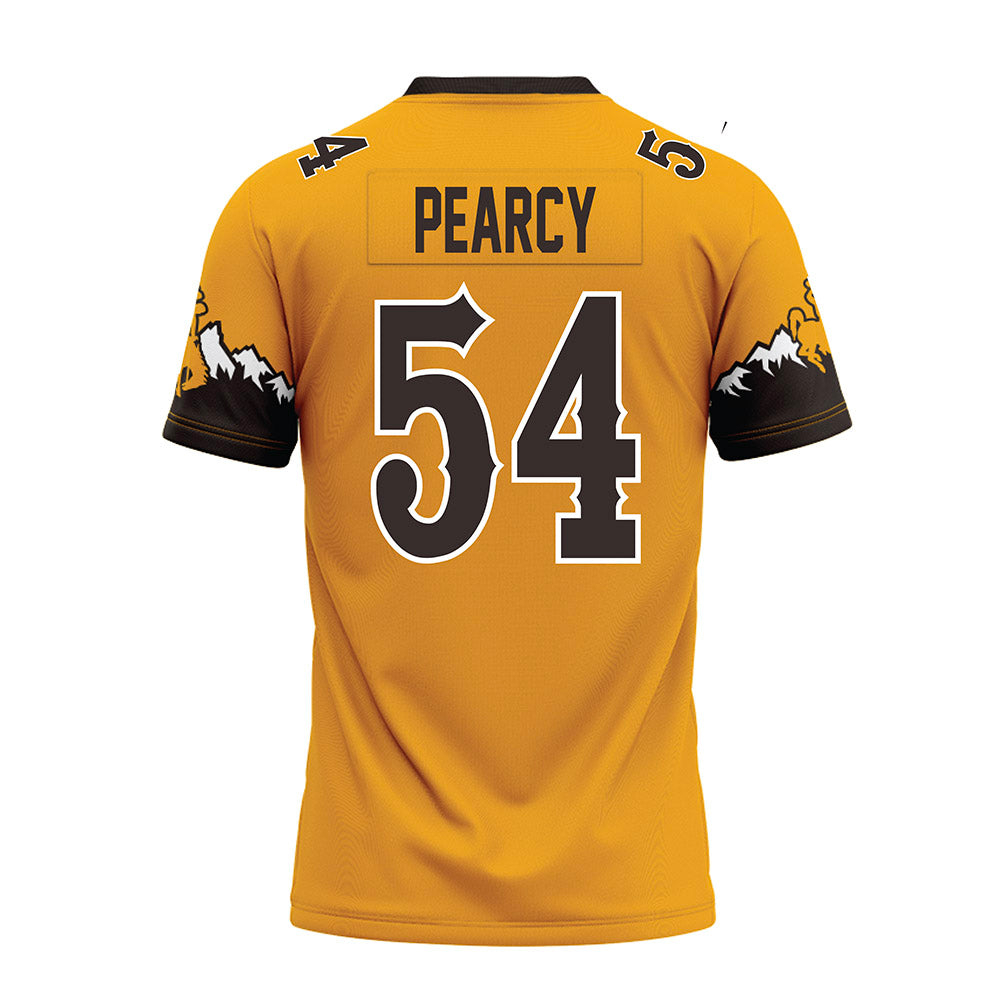 Wyoming - NCAA Football : Jonathan Pearcy - Gold Premium Football Jersey-1