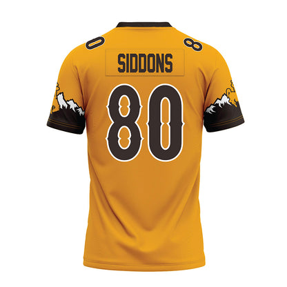 Wyoming - NCAA Football : Tyler Siddons - Gold Premium Football Jersey-1