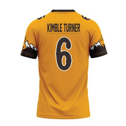 Wyoming - NCAA Football : Kaiden Kimble Turner - Gold Premium Football Jersey-1